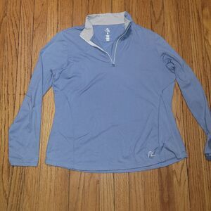 Rhoback Shirt Sweater Womens Large 1/4 LS Quarter Zip Golf Performance Pullover
